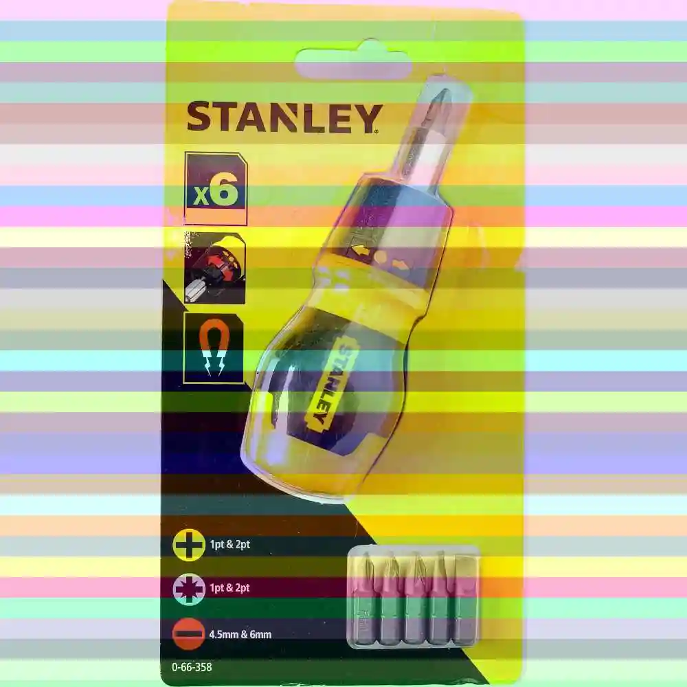Отвертка stubby multibit stanley 0-66-357 — отвёртка со сменными битами stanley 0-66-358